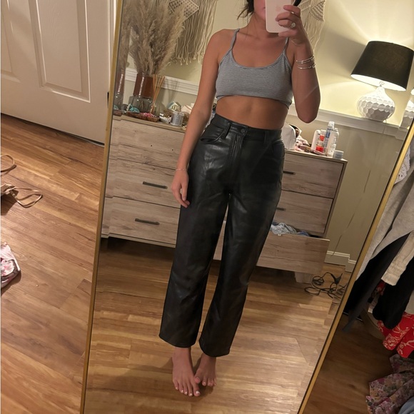 Abercrombie leather pants - Picture 1 of 3